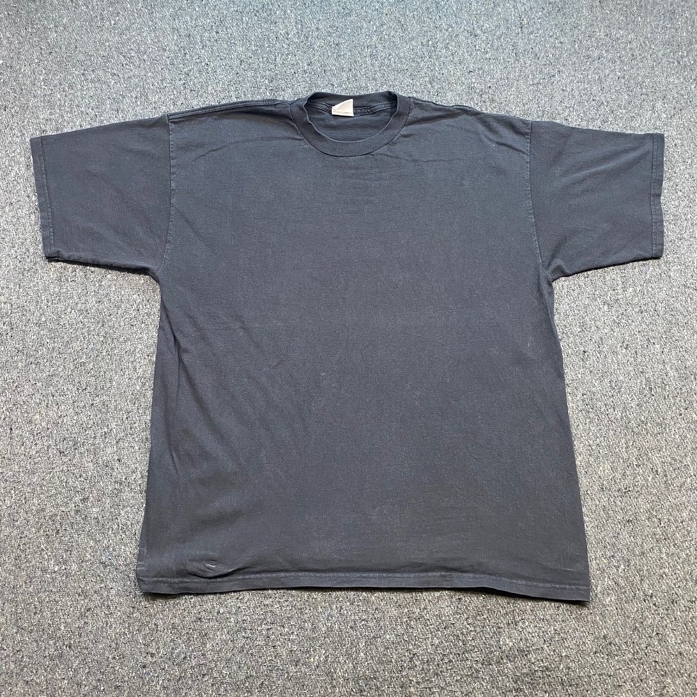 Foot Locker TShirt Sz XL Mens Black Skater Grunge 90s Blank Heavyweight Cotton